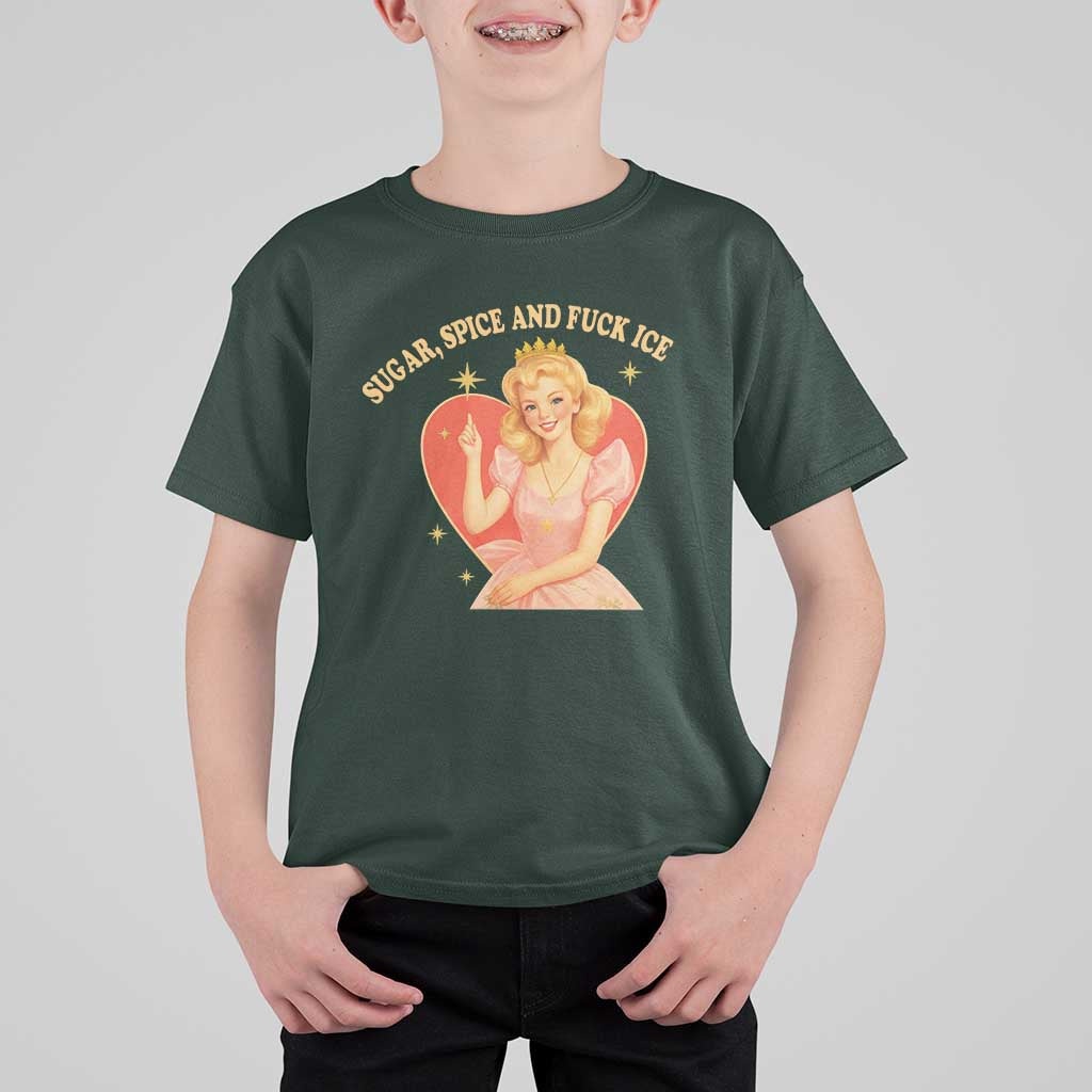 Sugar Spice and F Ice Retro Fairy T Shirt For Kid Feminist Against Ice Protest Political Resistance