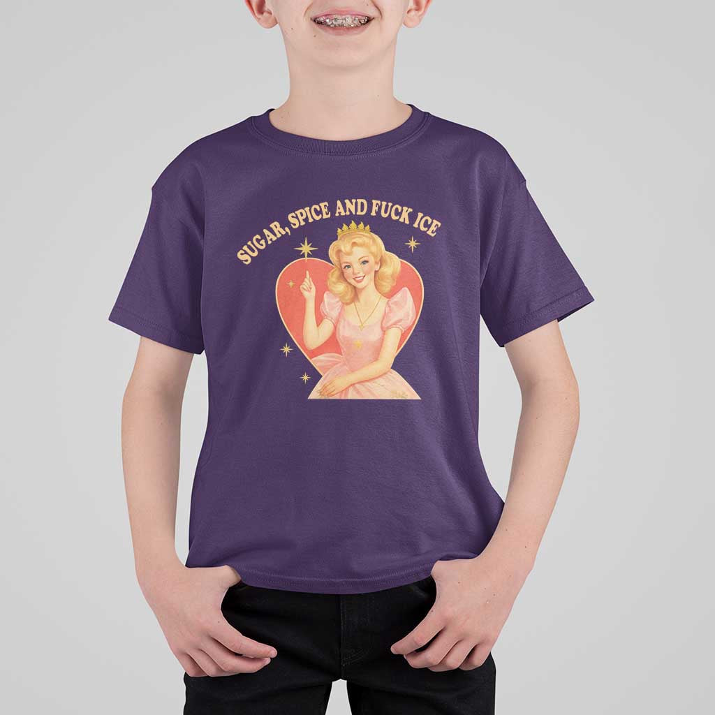 Sugar Spice and F Ice Retro Fairy T Shirt For Kid Feminist Against Ice Protest Political Resistance