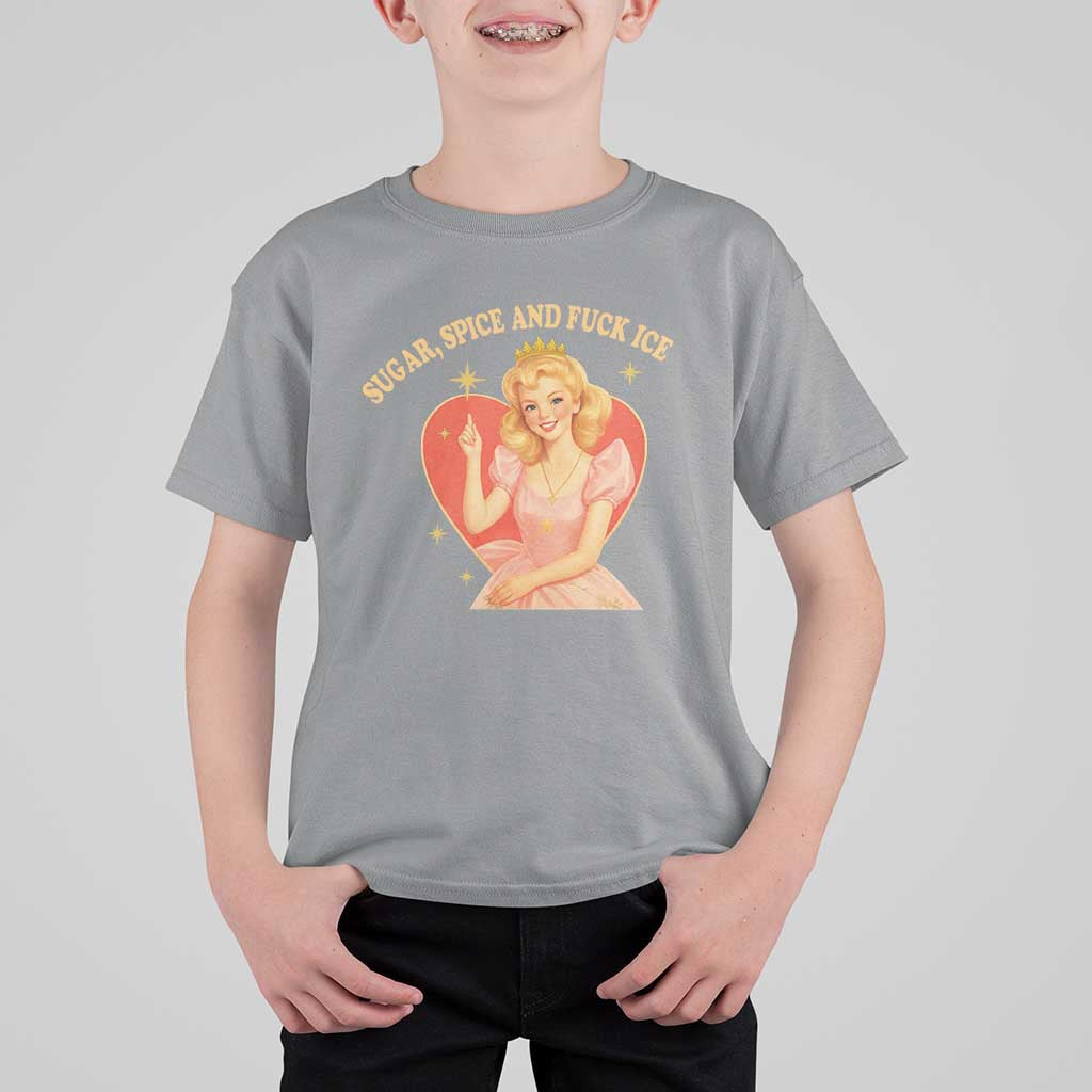 Sugar Spice and F Ice Retro Fairy T Shirt For Kid Feminist Against Ice Protest Political Resistance