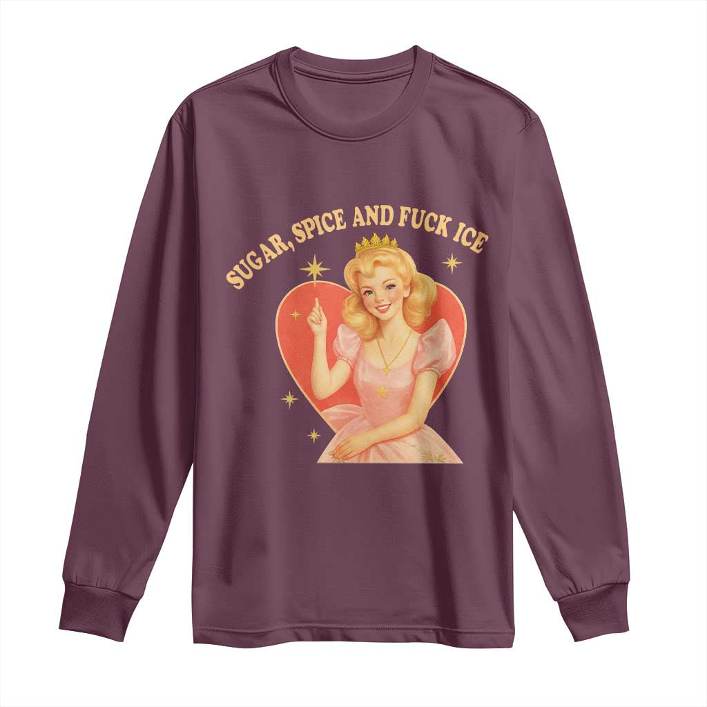Sugar Spice and F Ice Retro Fairy Long Sleeve Shirt Feminist Against Ice Protest Political Resistance