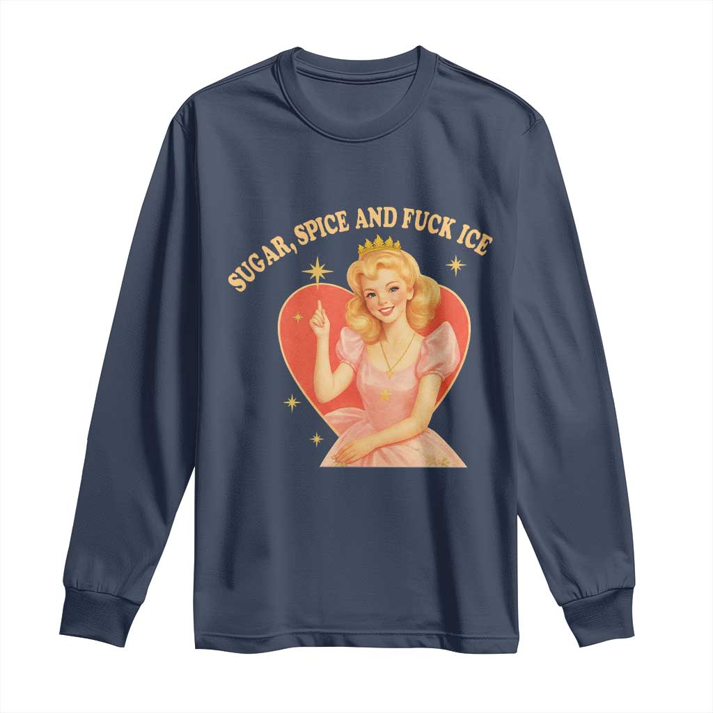 Sugar Spice and F Ice Retro Fairy Long Sleeve Shirt Feminist Against Ice Protest Political Resistance