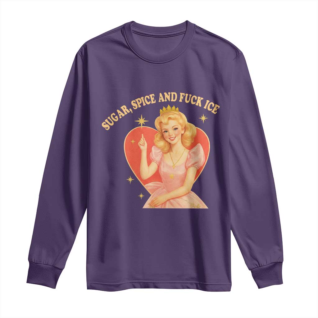 Sugar Spice and F Ice Retro Fairy Long Sleeve Shirt Feminist Against Ice Protest Political Resistance
