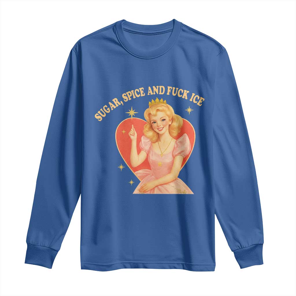 Sugar Spice and F Ice Retro Fairy Long Sleeve Shirt Feminist Against Ice Protest Political Resistance