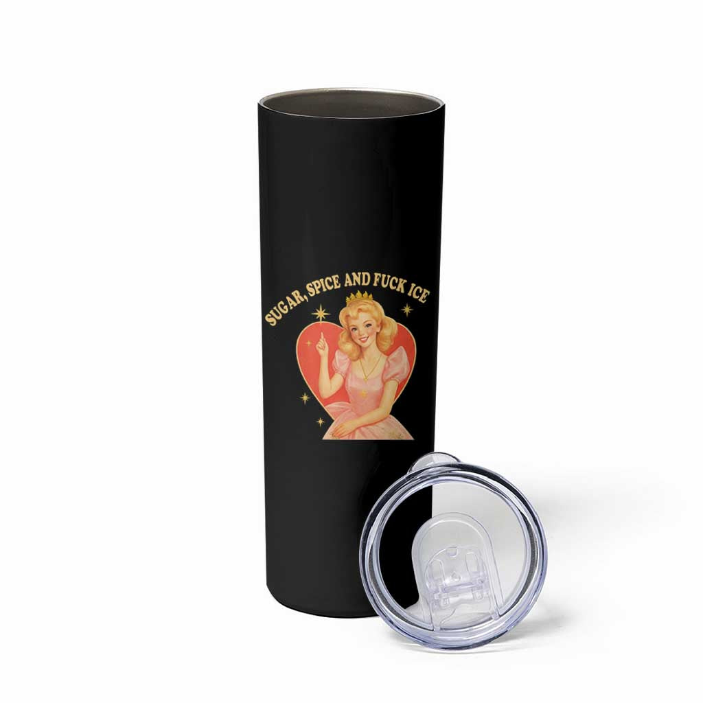Sugar Spice and F Ice Retro Fairy Skinny Tumbler Feminist Against Ice Protest Political Resistance