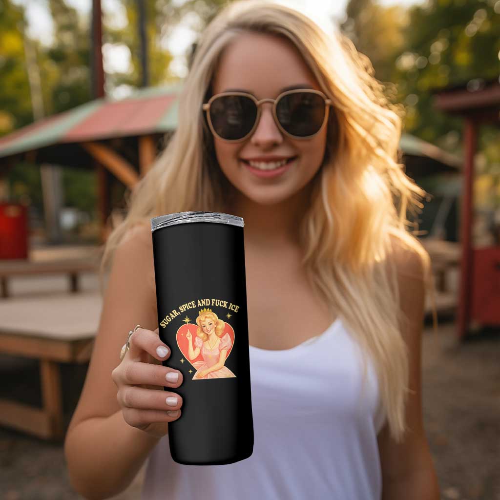 Sugar Spice and F Ice Retro Fairy Skinny Tumbler Feminist Against Ice Protest Political Resistance