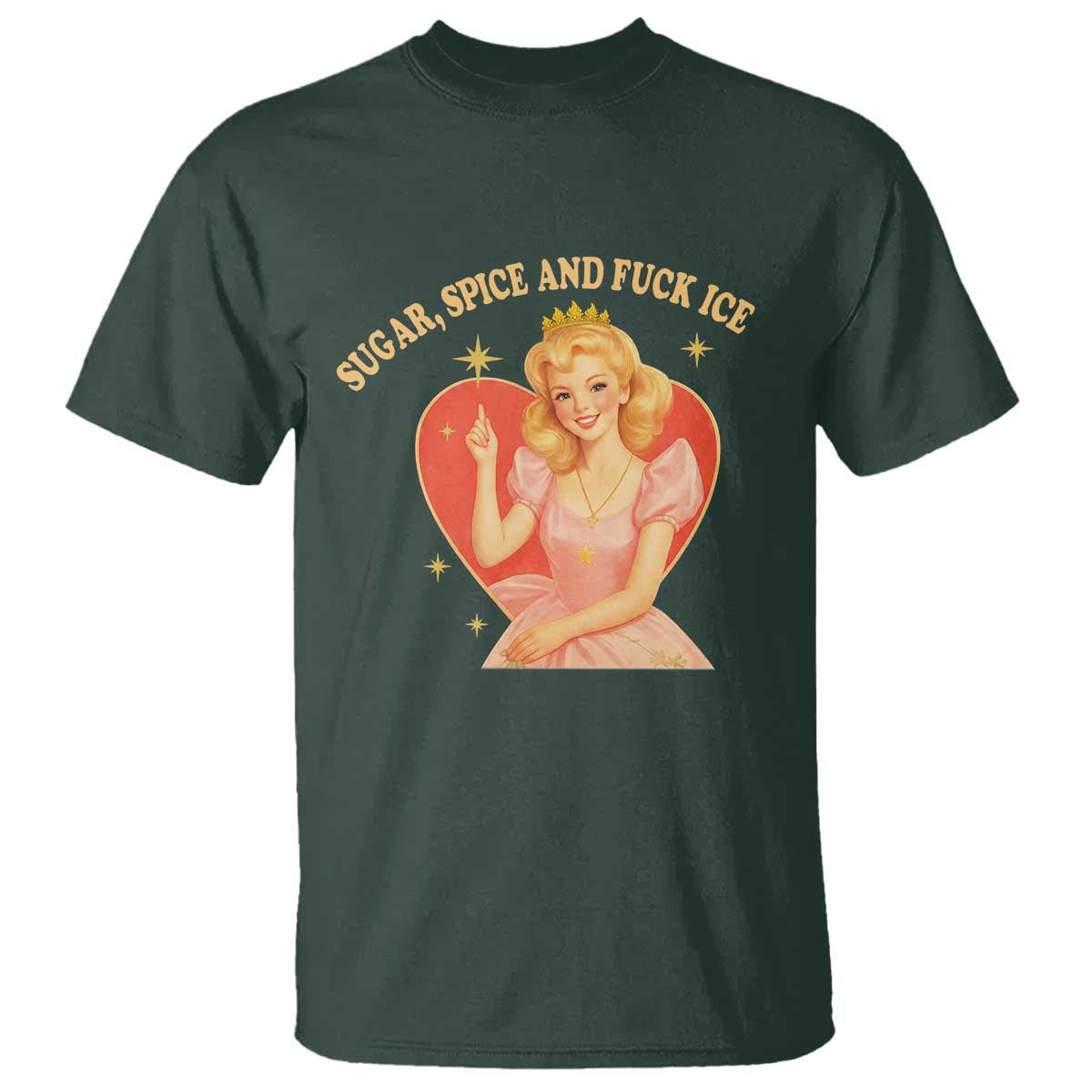 Sugar Spice and F Ice Retro Fairy T Shirt Feminist Against Ice Protest Political Resistance