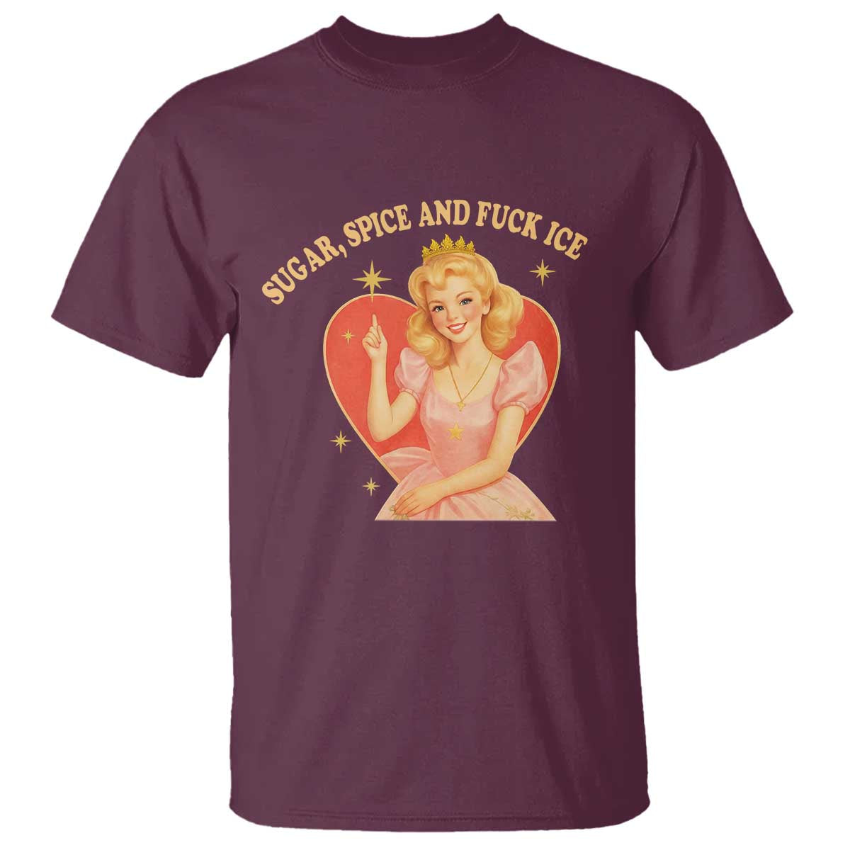 Sugar Spice and F Ice Retro Fairy T Shirt Feminist Against Ice Protest Political Resistance