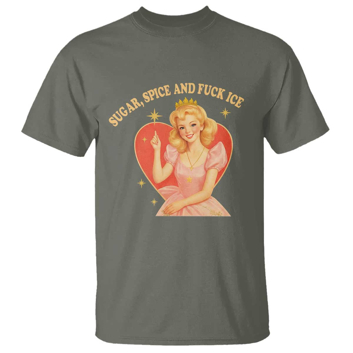 Sugar Spice and F Ice Retro Fairy T Shirt Feminist Against Ice Protest Political Resistance
