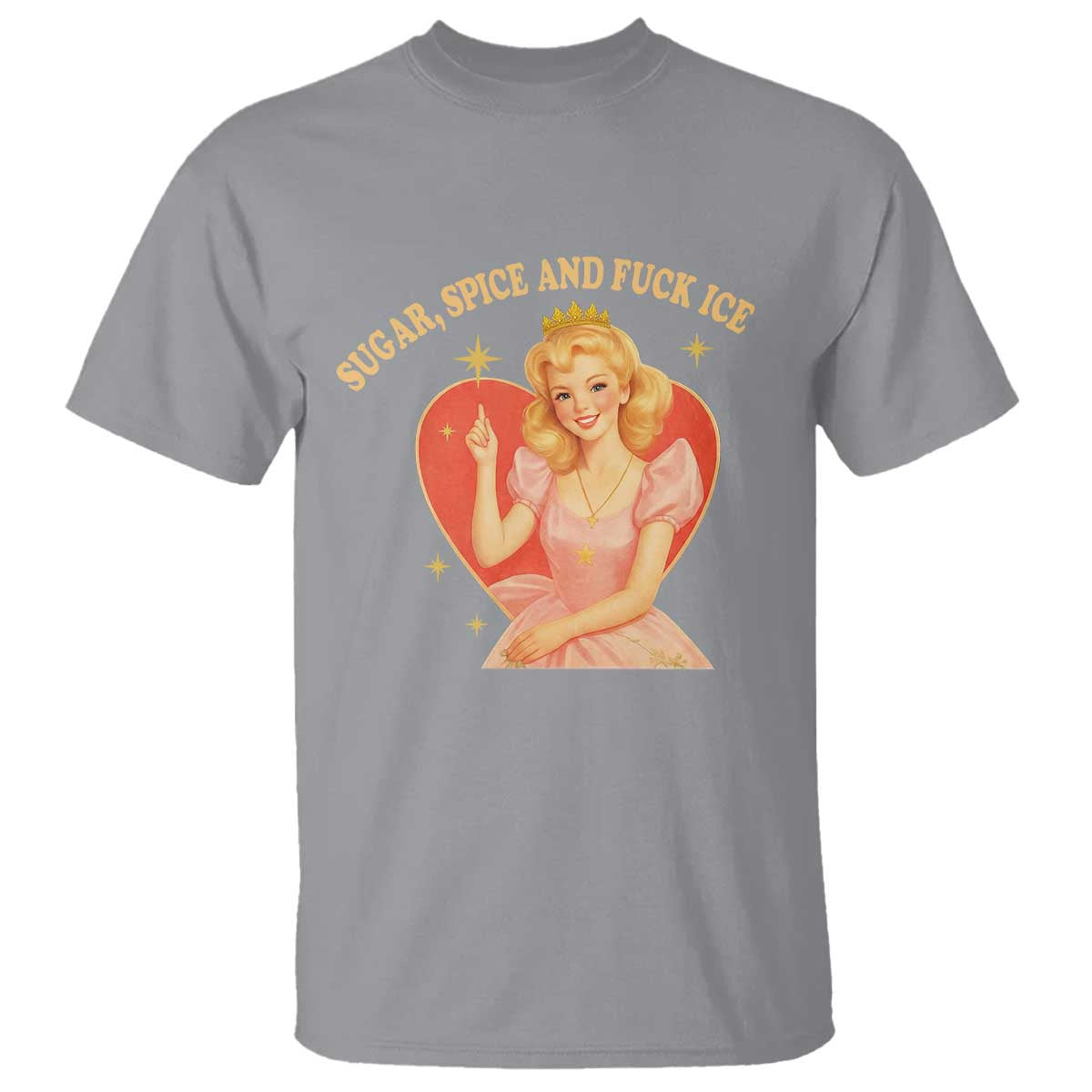 Sugar Spice and F Ice Retro Fairy T Shirt Feminist Against Ice Protest Political Resistance
