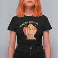 Sugar Spice and F Ice Retro Fairy T Shirt For Women Feminist Against Ice Protest Political Resistance