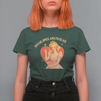 Sugar Spice and F Ice Retro Fairy T Shirt For Women Feminist Against Ice Protest Political Resistance