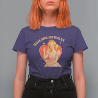 Sugar Spice and F Ice Retro Fairy T Shirt For Women Feminist Against Ice Protest Political Resistance