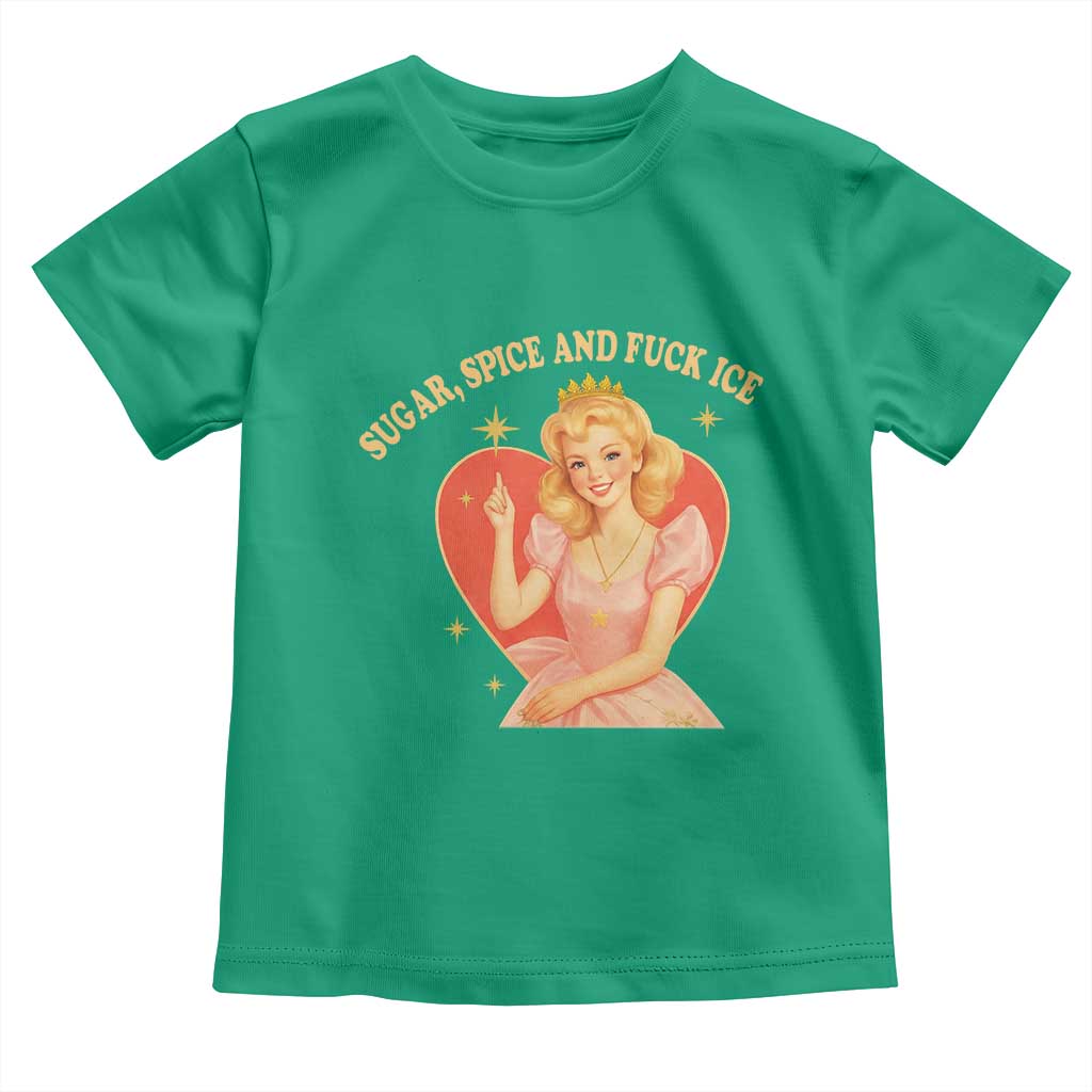 Sugar Spice and F Ice Retro Fairy Toddler T Shirt Feminist Against Ice Protest Political Resistance