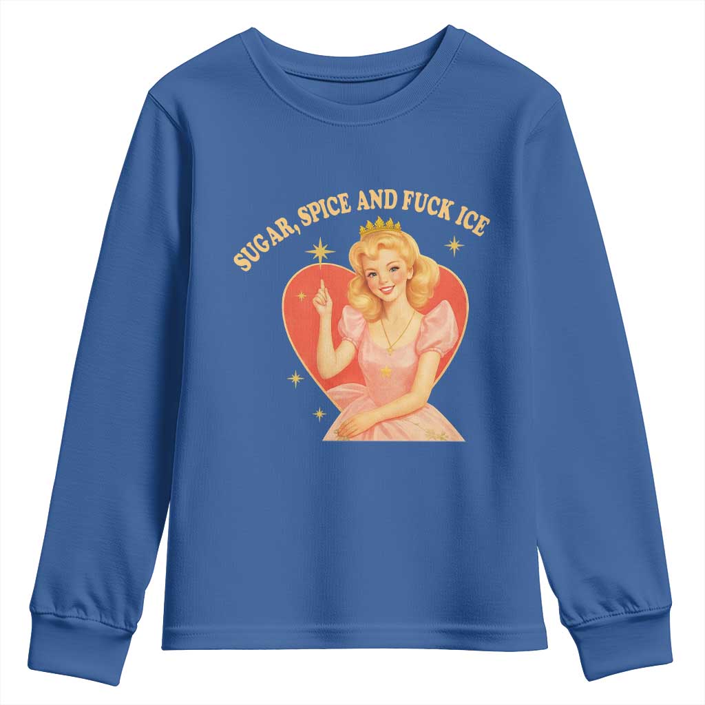 Sugar Spice and F Ice Retro Fairy Youth Sweatshirt Feminist Against Ice Protest Political Resistance