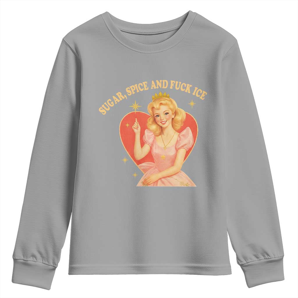 Sugar Spice and F Ice Retro Fairy Youth Sweatshirt Feminist Against Ice Protest Political Resistance