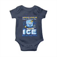Snow is Welcome Ice is Not Baby Onesie Funny Against Ice Minneapolis Resistance and Justice
