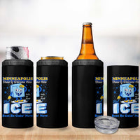 Snow is Welcome Ice is Not 4 in 1 Can Cooler Tumbler Funny Against Ice Minneapolis Resistance and Justice