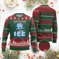 Snow is Welcome Ice is Not Ugly Christmas Sweater Funny Against Ice Minneapolis Resistance and Justice