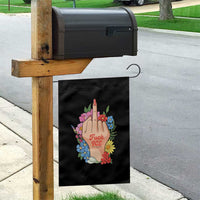 Floral Middle Finger F Ice Garden Flag