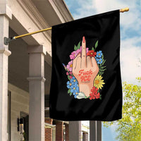 Floral Middle Finger F Ice Garden Flag