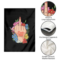 Floral Middle Finger F Ice Garden Flag