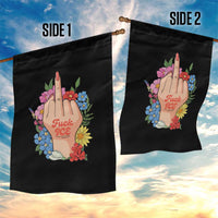 Floral Middle Finger F Ice Garden Flag