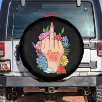 Floral Middle Finger F Ice Spare Tire Cover