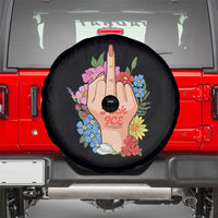 Floral Middle Finger F Ice Spare Tire Cover