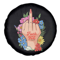 Floral Middle Finger F Ice Spare Tire Cover