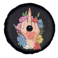 Floral Middle Finger F Ice Spare Tire Cover