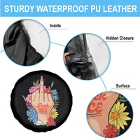 Floral Middle Finger F Ice Spare Tire Cover