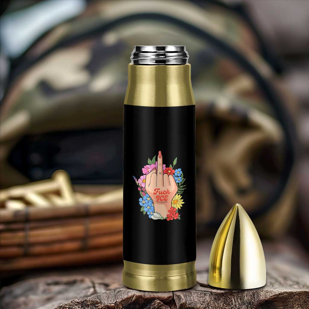 Floral Middle Finger F Ice Bullet Tumbler