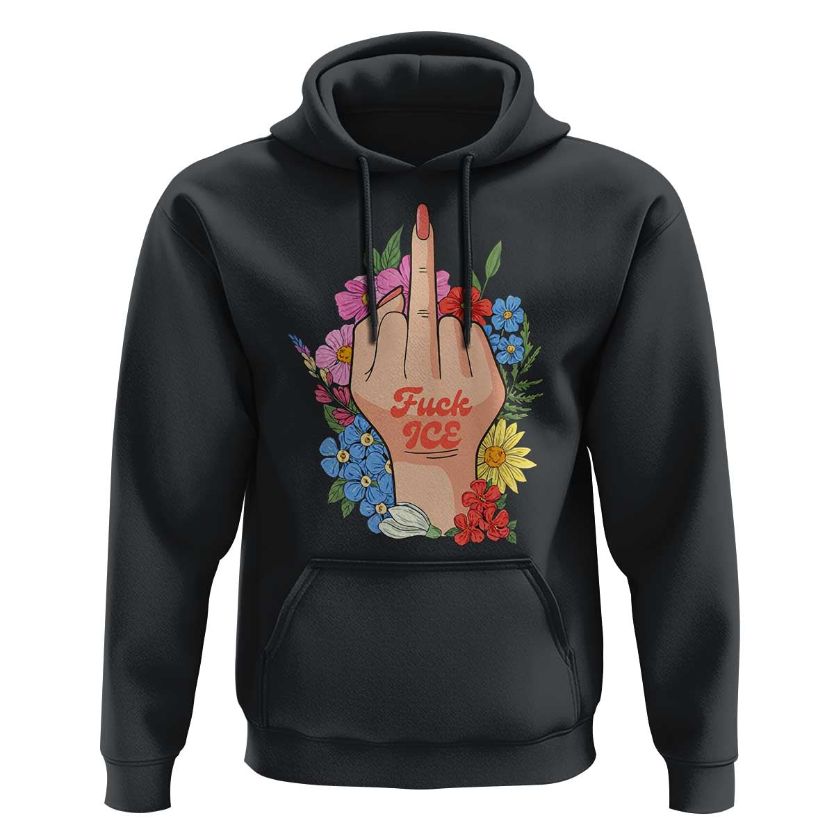 Floral Middle Finger F Ice Hoodie