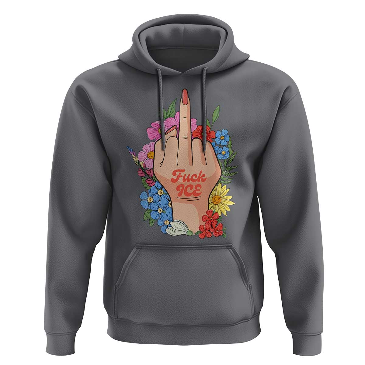 Floral Middle Finger F Ice Hoodie