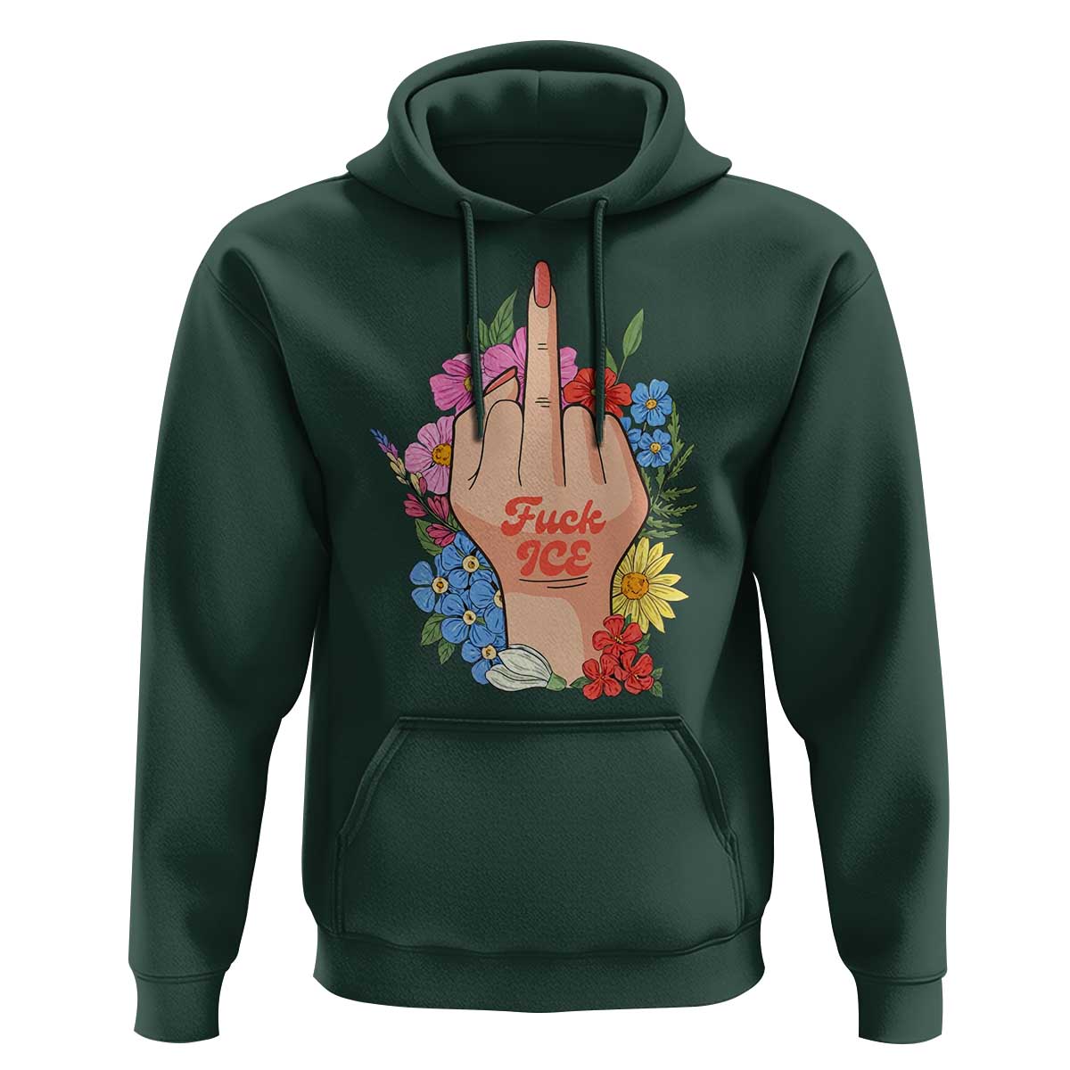 Floral Middle Finger F Ice Hoodie