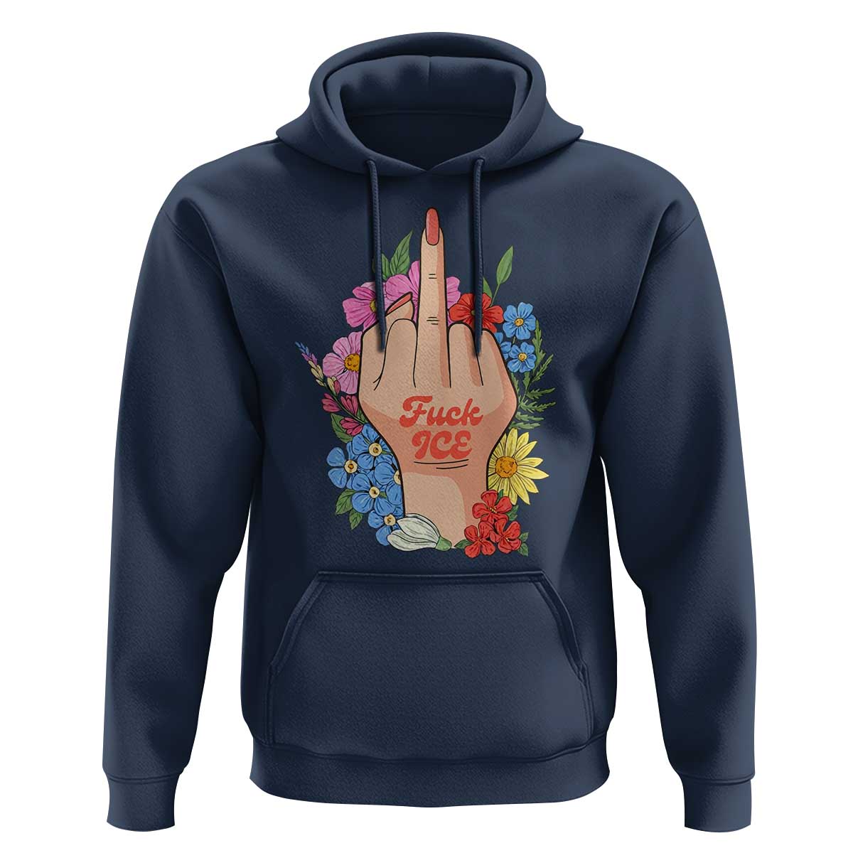 Floral Middle Finger F Ice Hoodie
