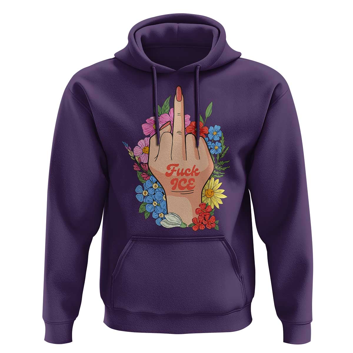 Floral Middle Finger F Ice Hoodie
