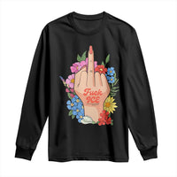 Floral Middle Finger F Ice Long Sleeve Shirt