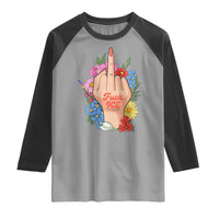 Floral Middle Finger F Ice Raglan Shirt