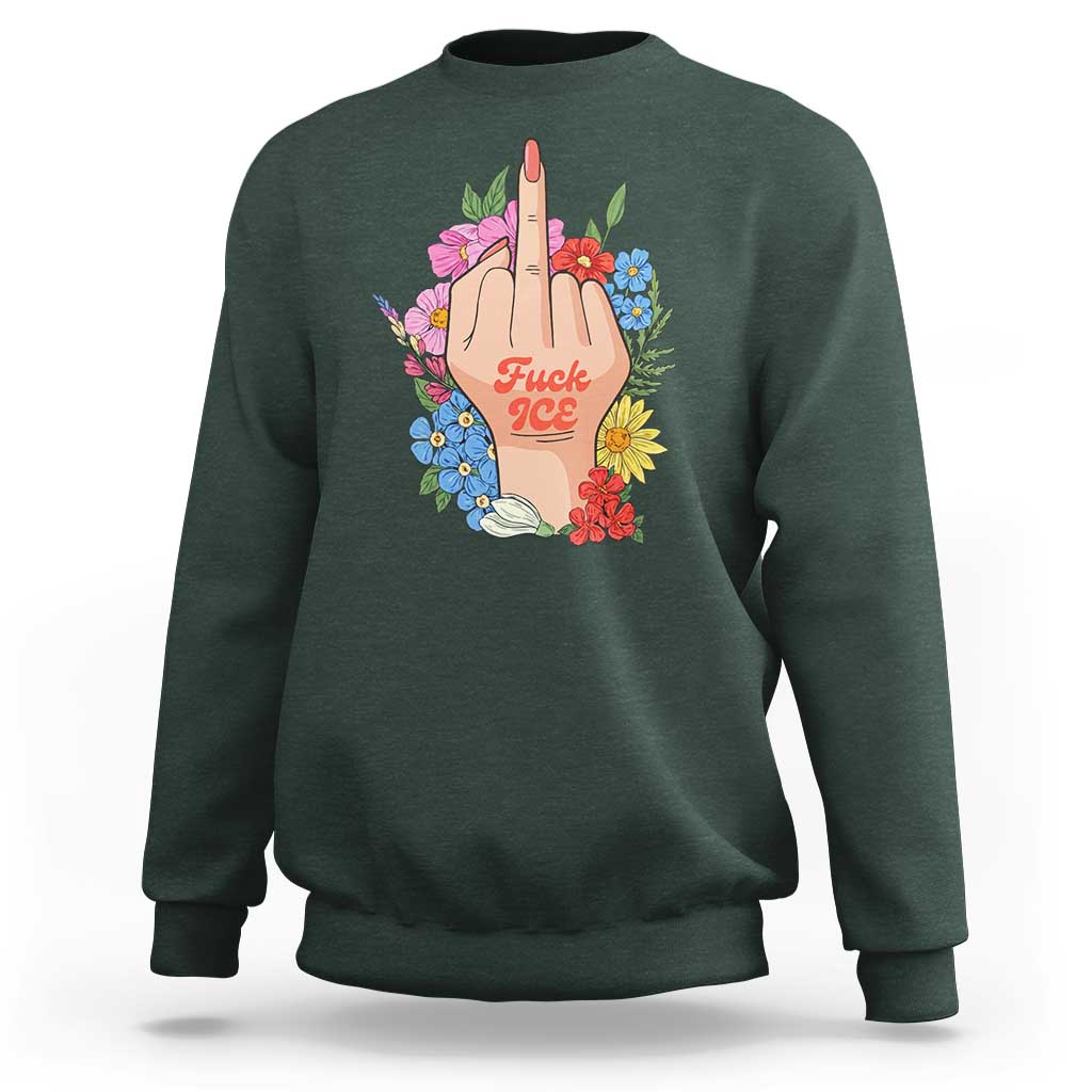 Floral Middle Finger F Ice Sweatshirt