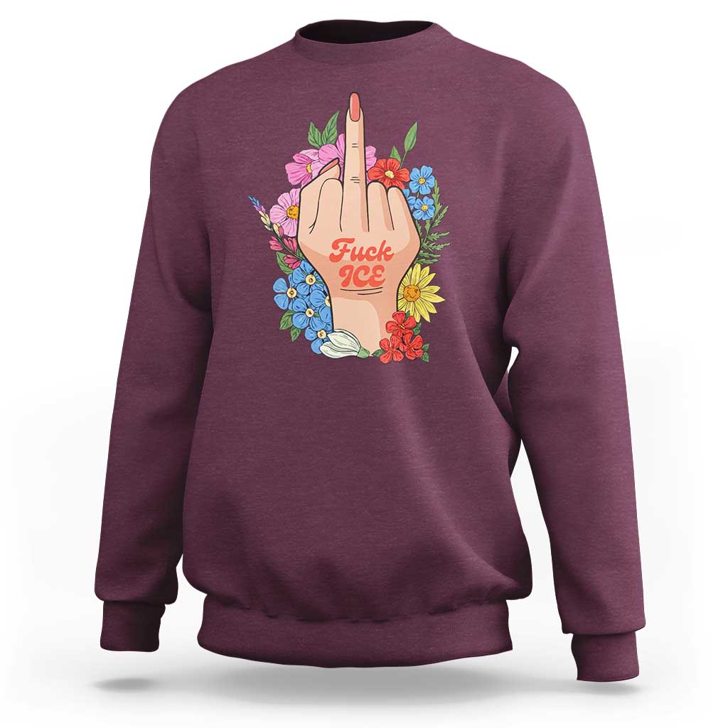 Floral Middle Finger F Ice Sweatshirt