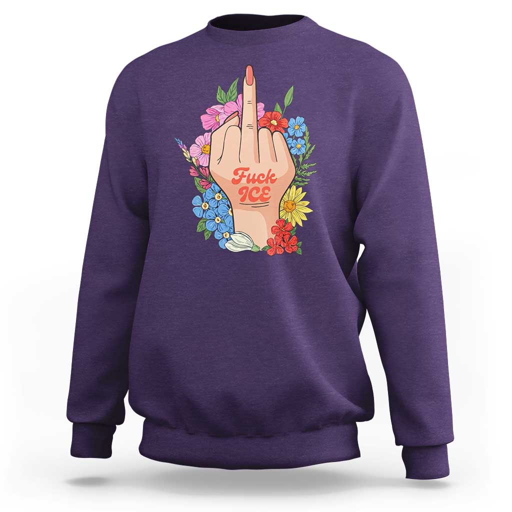 Floral Middle Finger F Ice Sweatshirt