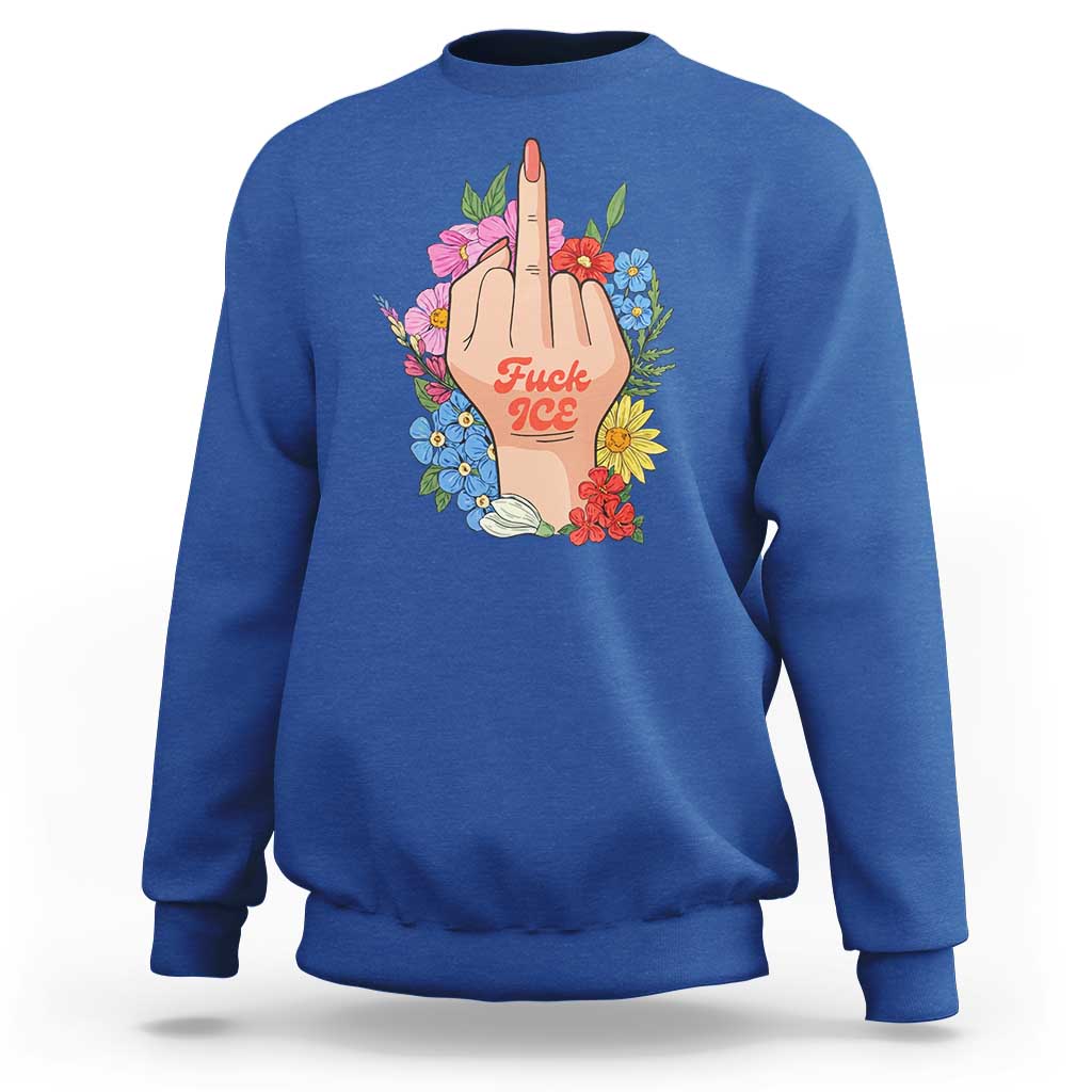 Floral Middle Finger F Ice Sweatshirt