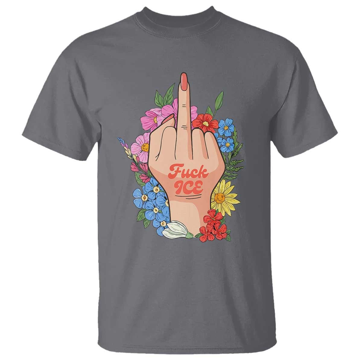 Floral Middle Finger F Ice T Shirt