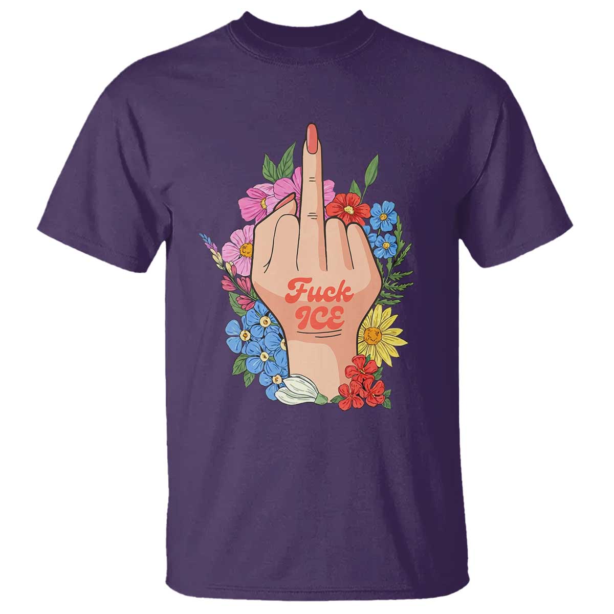Floral Middle Finger F Ice T Shirt