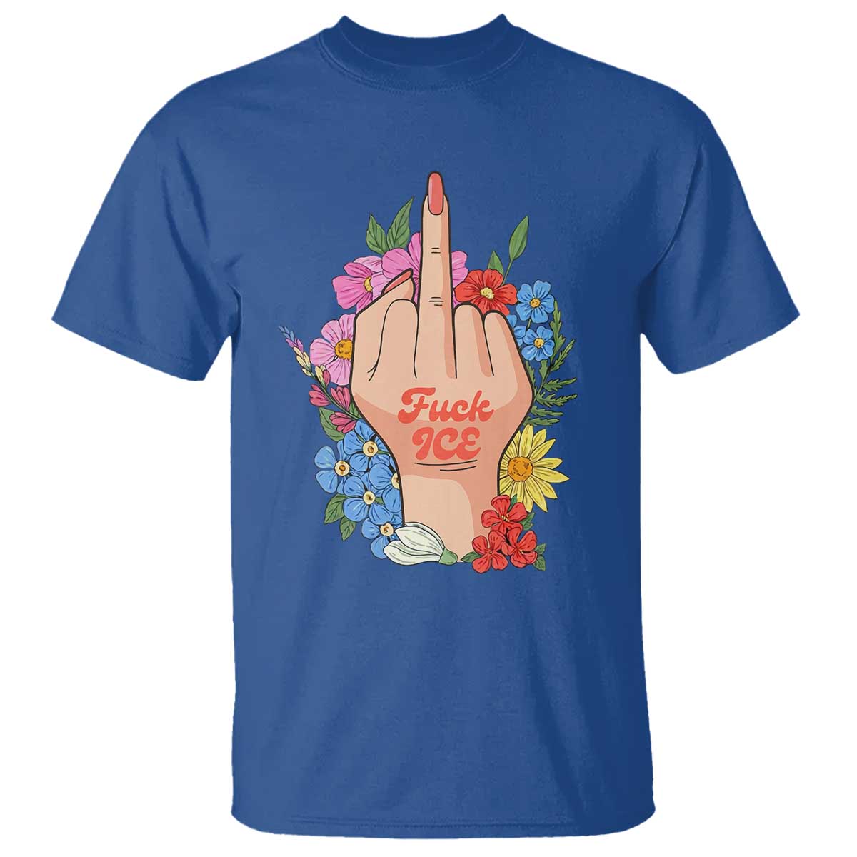 Floral Middle Finger F Ice T Shirt