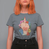Floral Middle Finger F Ice T Shirt For Women