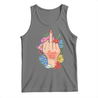 Floral Middle Finger F Ice Tank Top