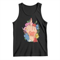 Floral Middle Finger F Ice Tank Top