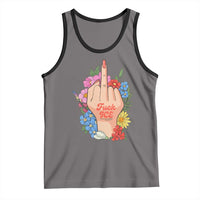 Floral Middle Finger F Ice Tank Top